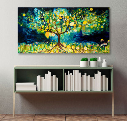 Lemon Tree Landscape Canvas Wall Art