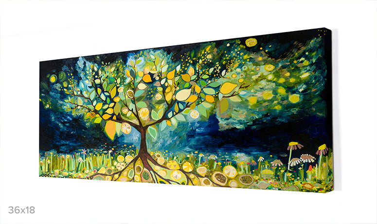 Lemon Tree Landscape Canvas Wall Art