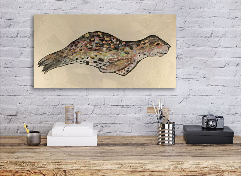 Leopard Seal Canvas Wall Art - GreenBox Art