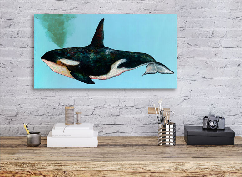 Orca Canvas Wall Art - GreenBox Art