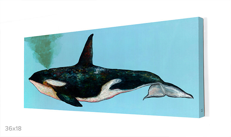 Orca Canvas Wall Art - GreenBox Art