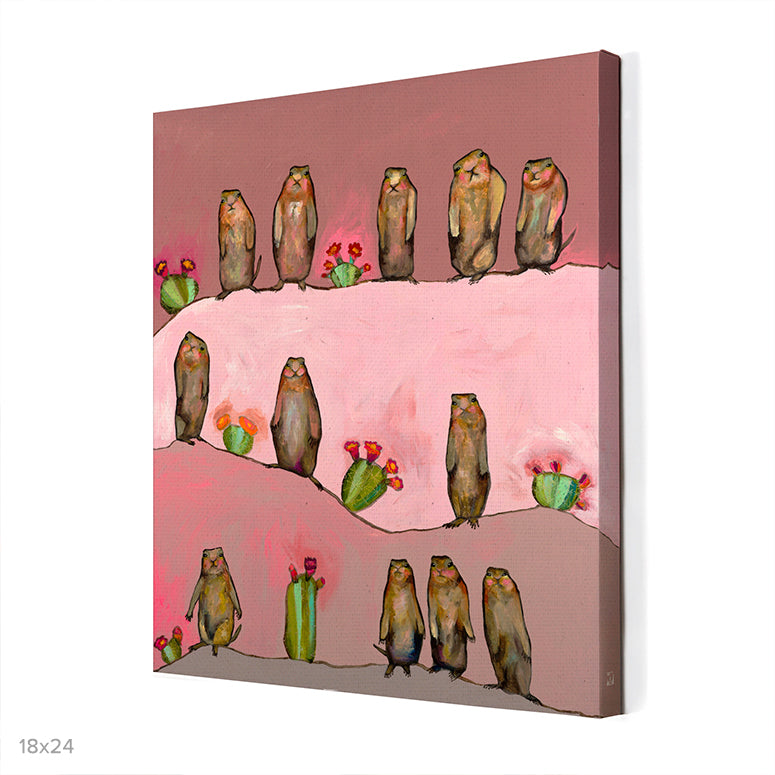 Prairie Dogs Canvas Wall Art - GreenBox Art