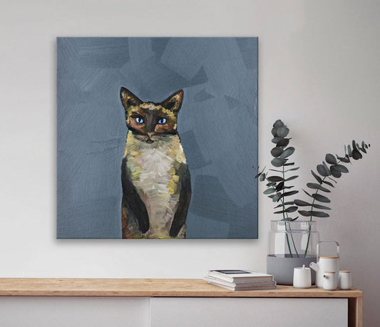 Siamese Cat Canvas Wall Art - GreenBox Art