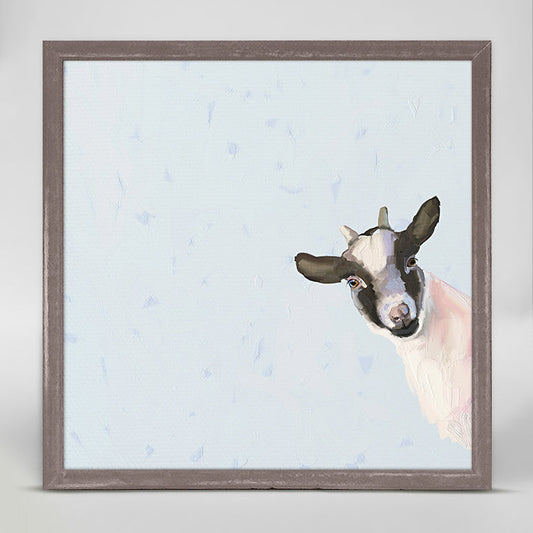Baby Goat Mini Framed Canvas