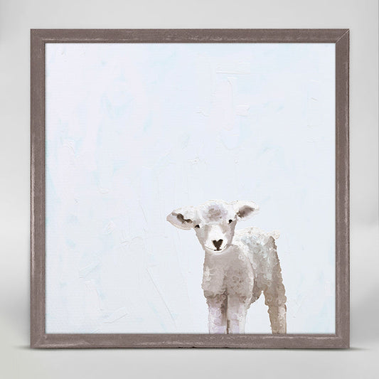 Baby Sheep Mini Framed Canvas