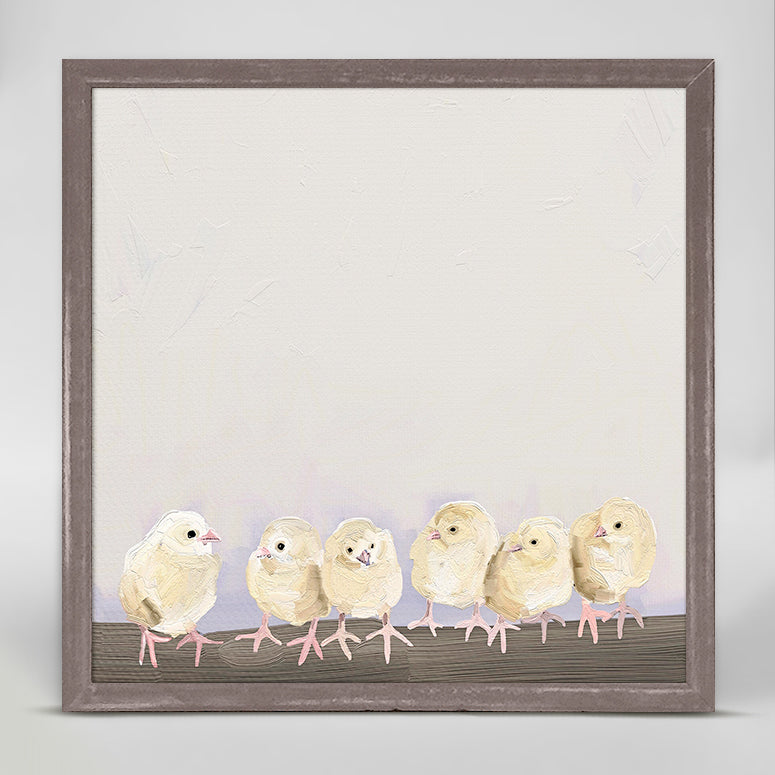 Baby Chicks Mini Framed Canvas