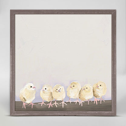 Baby Chicks Mini Framed Canvas