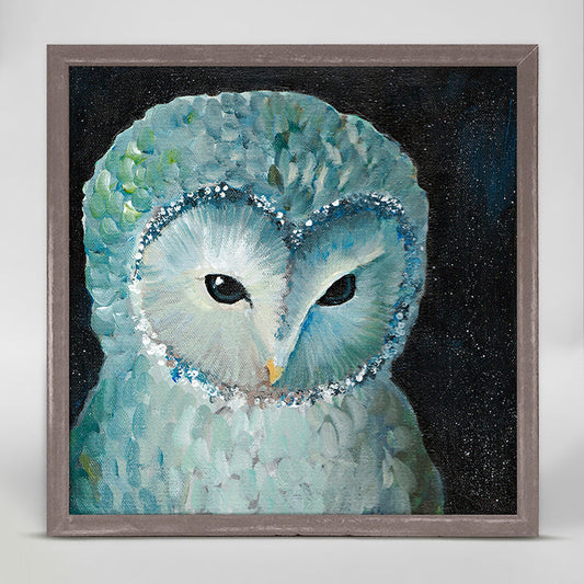 Nighttime Owl Mini Framed Canvas - GreenBox Art