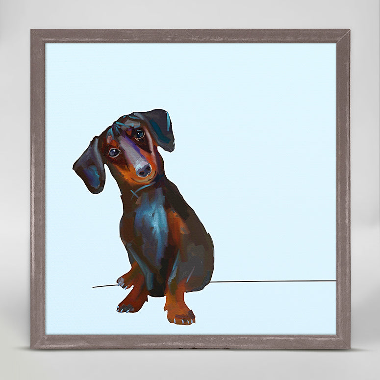 Best Friend - Tippy The Dachshund Mini Framed Canvas