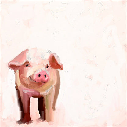 Violet The Pig Canvas Wall Art - GreenBox Art