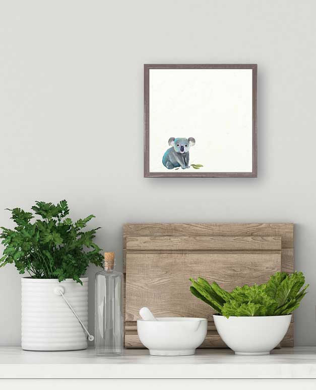 Baby Koala Mini Framed Canvas