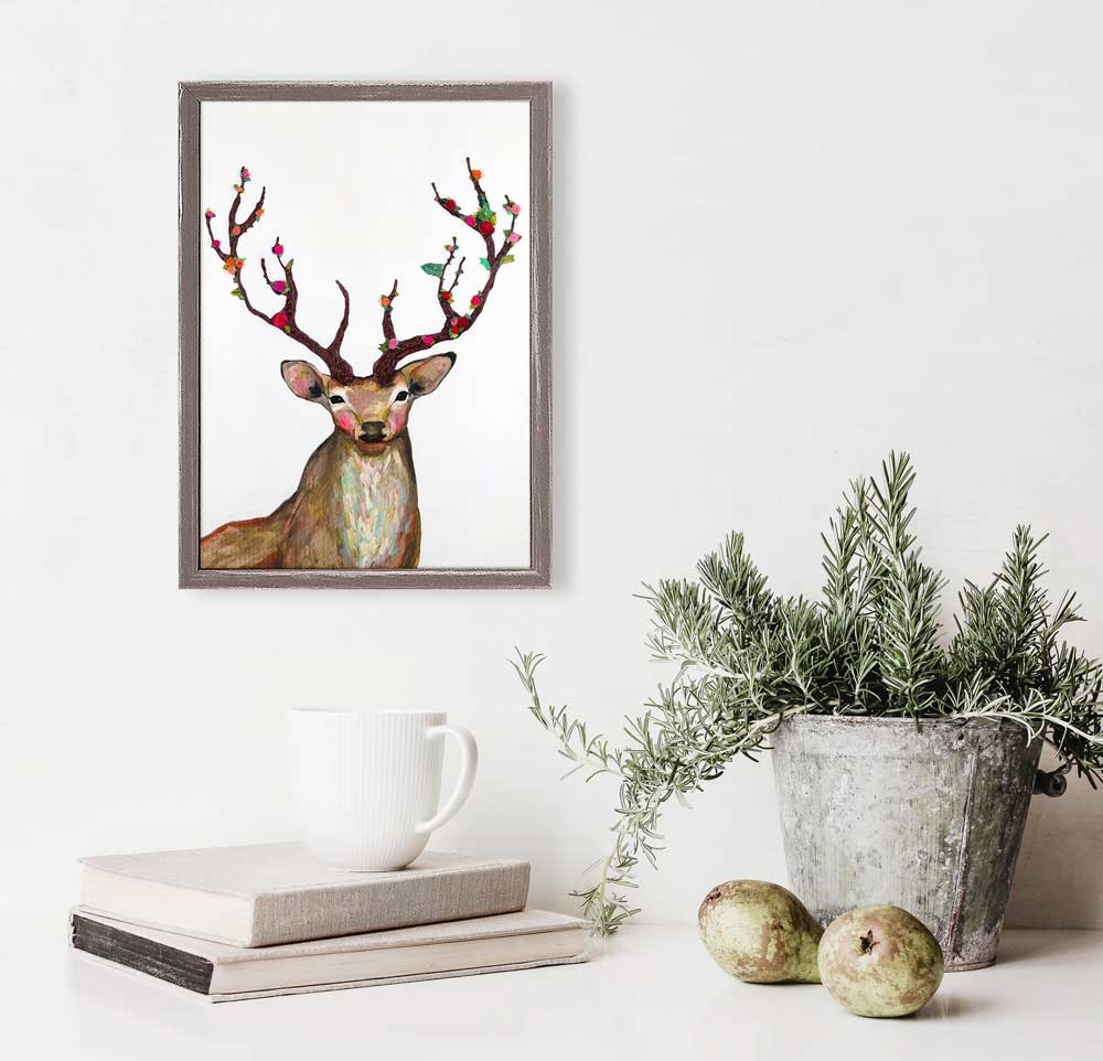 Holiday - Rosy Buck Mini Framed Canvas