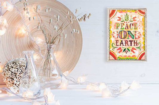 Holiday - Peace On Earth Mini Framed Canvas - GreenBox Art