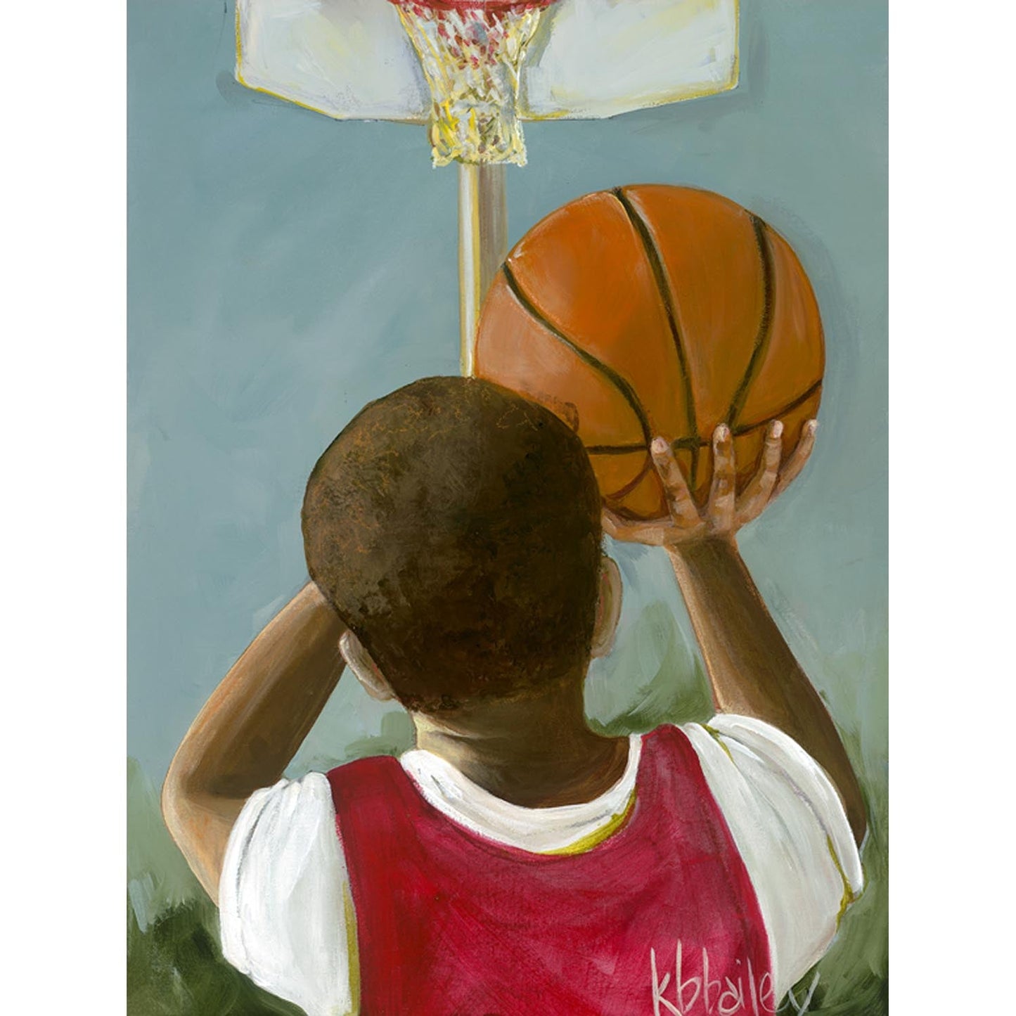 Lil' Basketball Star 1 Canvas Wall Art - GreenBox Art