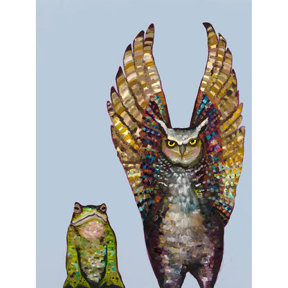 Owl & Toad Canvas Wall Art