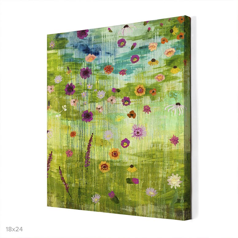 Texas Wildflowers Canvas Wall Art - GreenBox Art