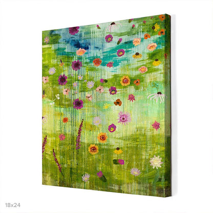 Texas Wildflowers Canvas Wall Art - GreenBox Art