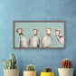 4 Goats on Soft Blue Mini Framed Canvas