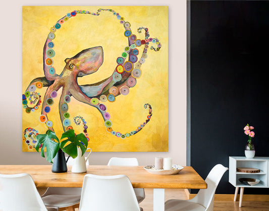 Octopus Canvas Wall Art - GreenBox Art
