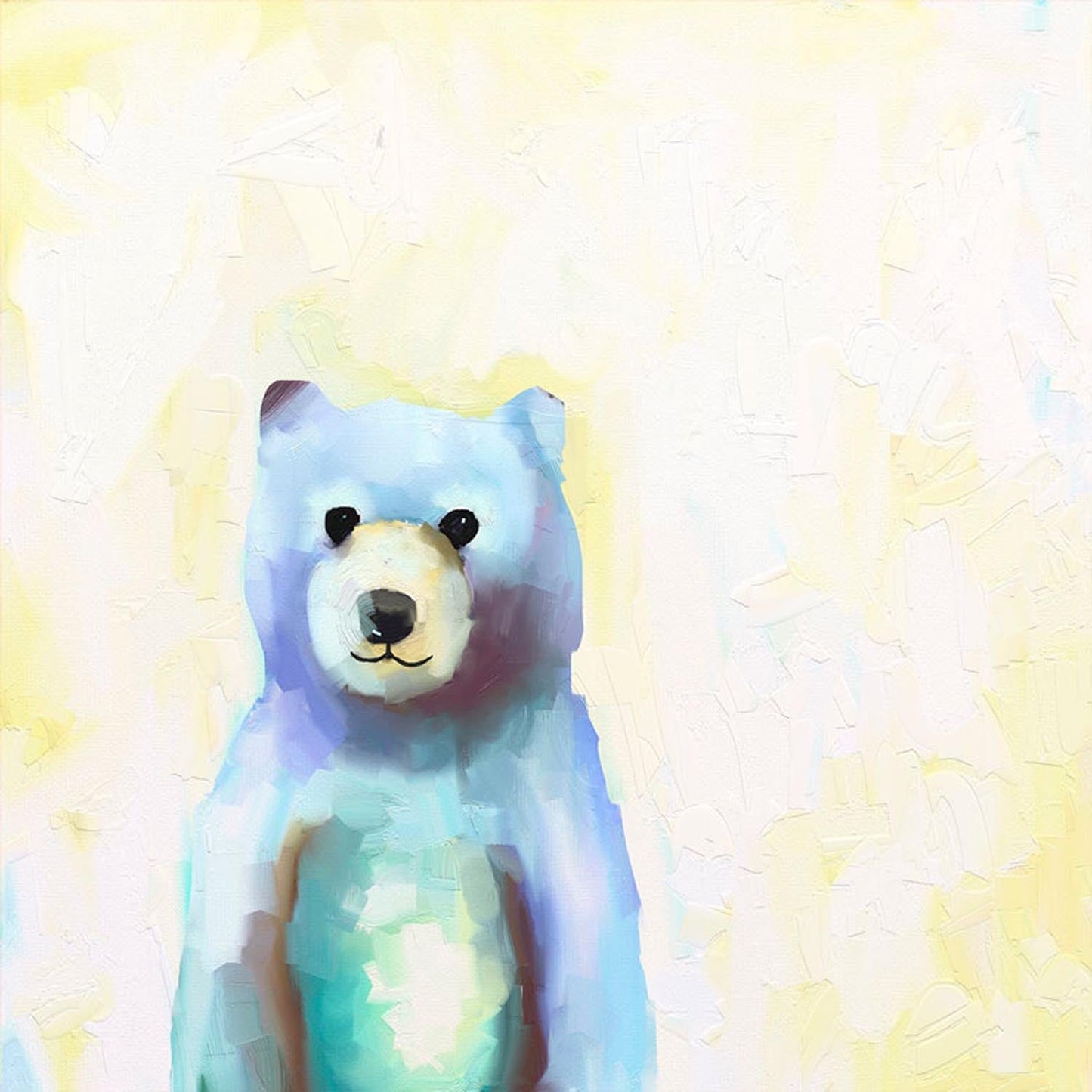 Rainbow Hued Bear Canvas Wall Art - GreenBox Art