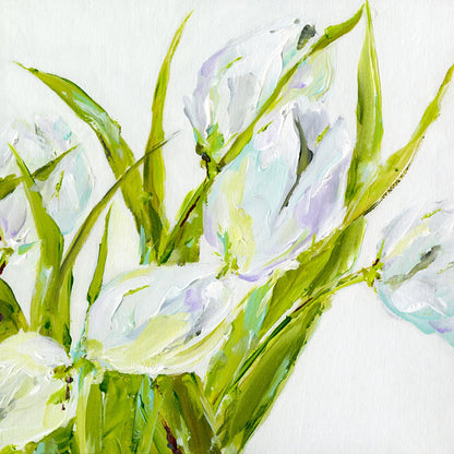 White Tulips 1 Canvas Wall Art