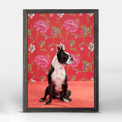 Dog Collection - Petunia The Terrier Mini Framed Canvas - GreenBox Art