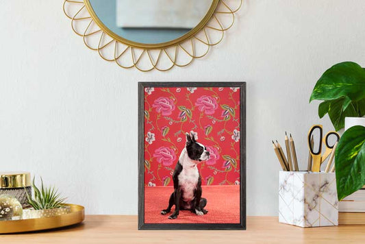 Dog Collection - Petunia The Terrier Mini Framed Canvas