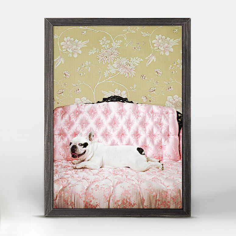 Dog Collection - Lounging Pup Mini Framed Canvas - GreenBox Art