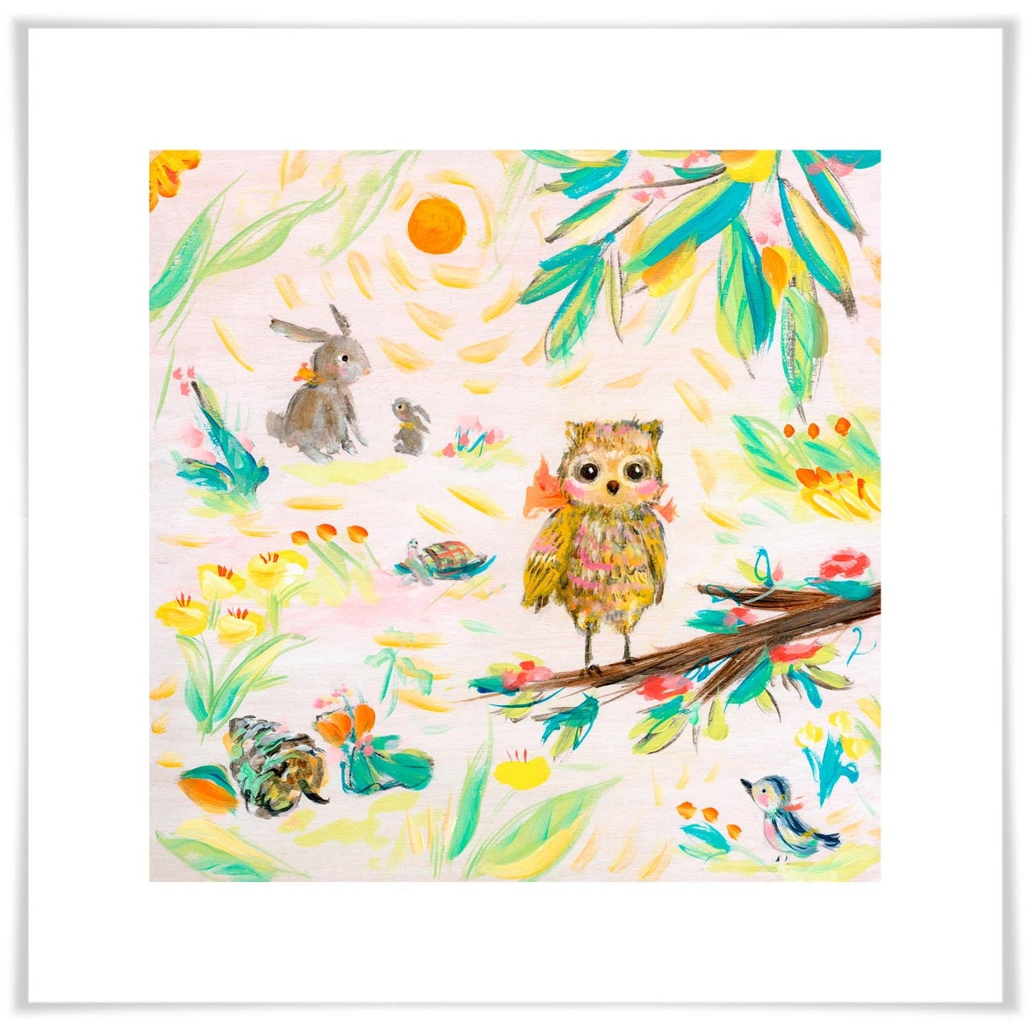 Owl, Buns and Bird Art Prints