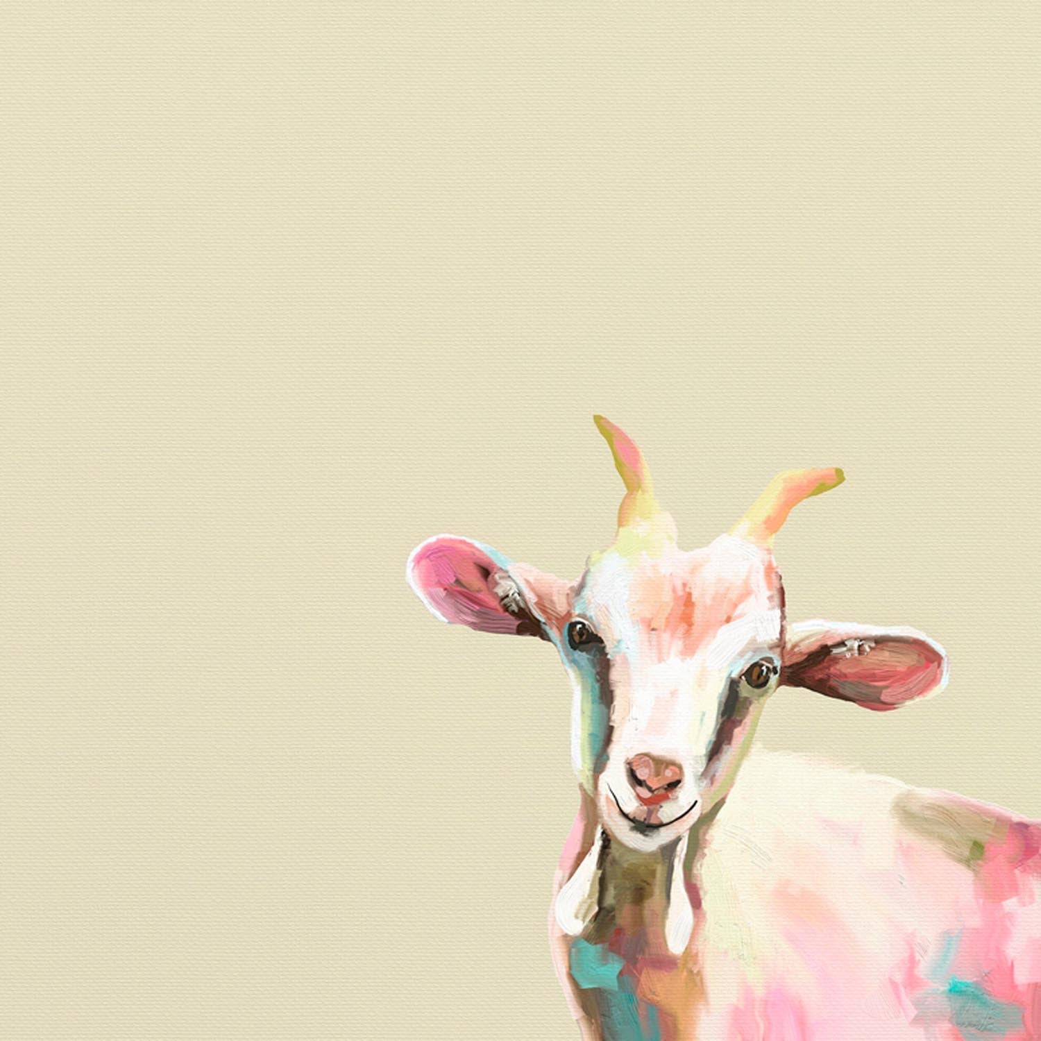 My Kind Of Goat Canvas Wall Art - GreenBox Art