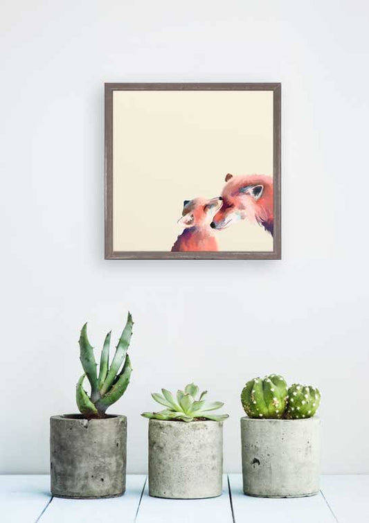 You And Me Fox Mini Framed Canvas