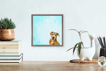 Best Friend - Brown Dog Mini Framed Canvas