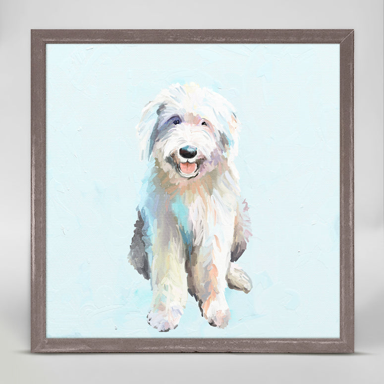Best Friend - English Sheep Dog Mini Framed Canvas