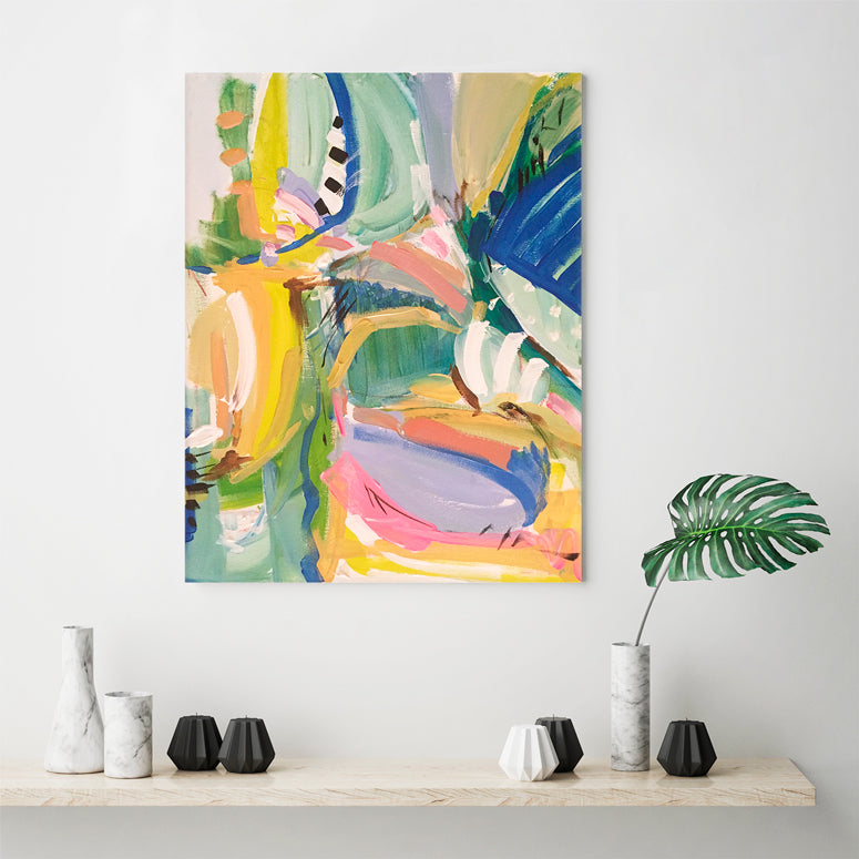 Blue Room Canvas Wall Art - GreenBox Art