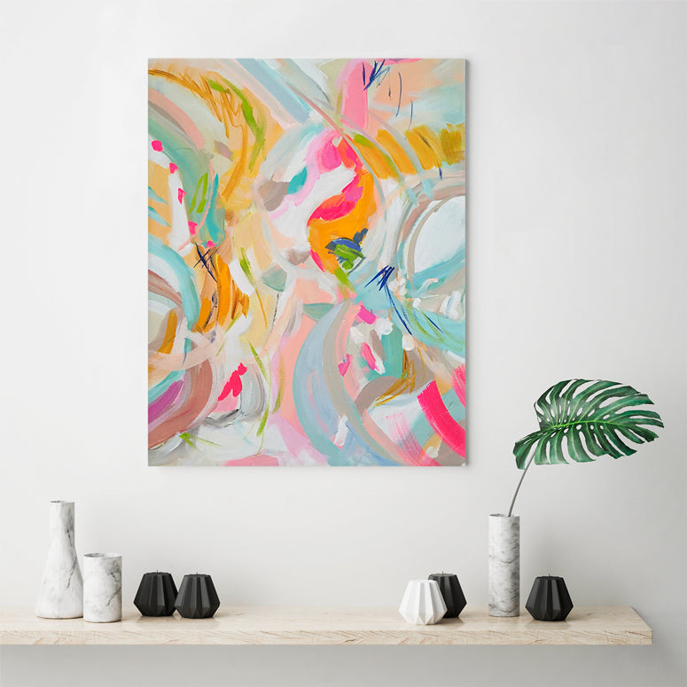 Bungalow Abstract Canvas Wall Art