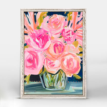 Big Roses Mini Framed Canvas