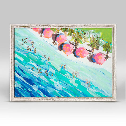 Overhead Beach Mini Framed Canvas