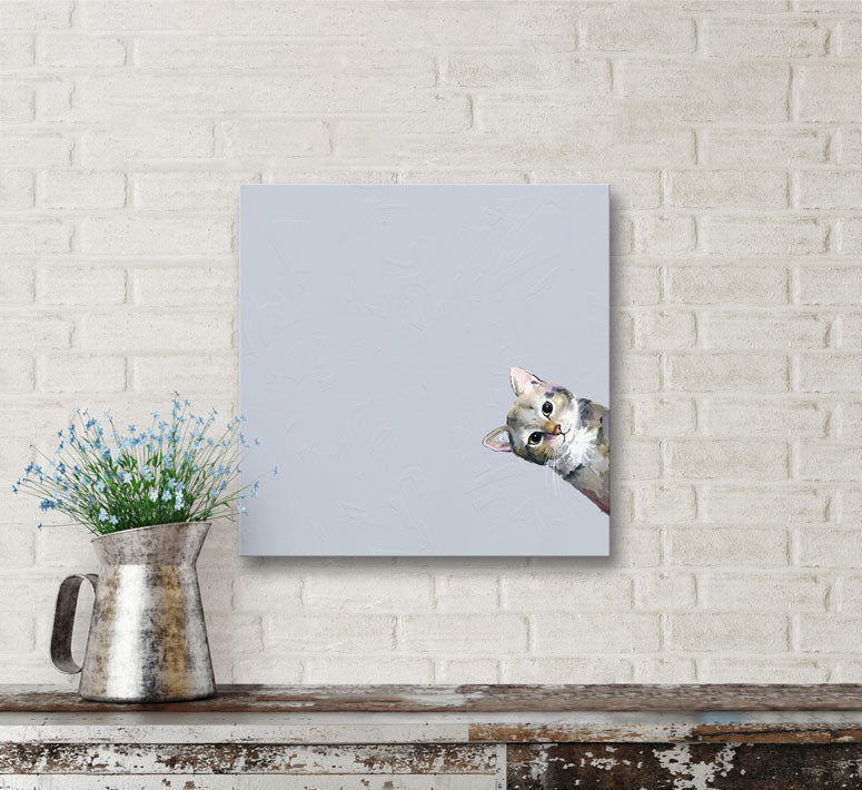 Feline Friends - Sneaky Cat Canvas Wall Art - GreenBox Art