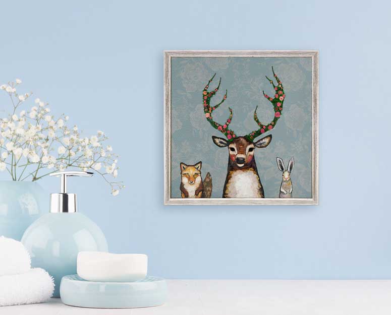 Fox, Buck & Hare - Floral Mini Framed Canvas