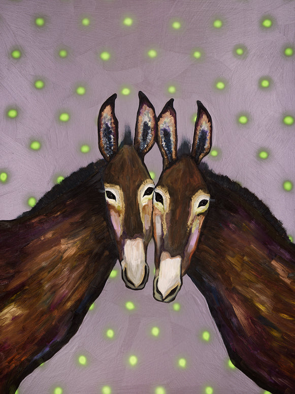 Donkey Duo Canvas Wall Art - GreenBox Art