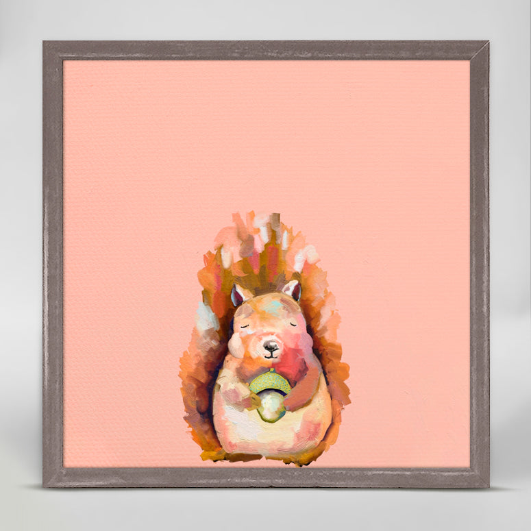 Thankful Squirrel Mini Framed Canvas - GreenBox Art