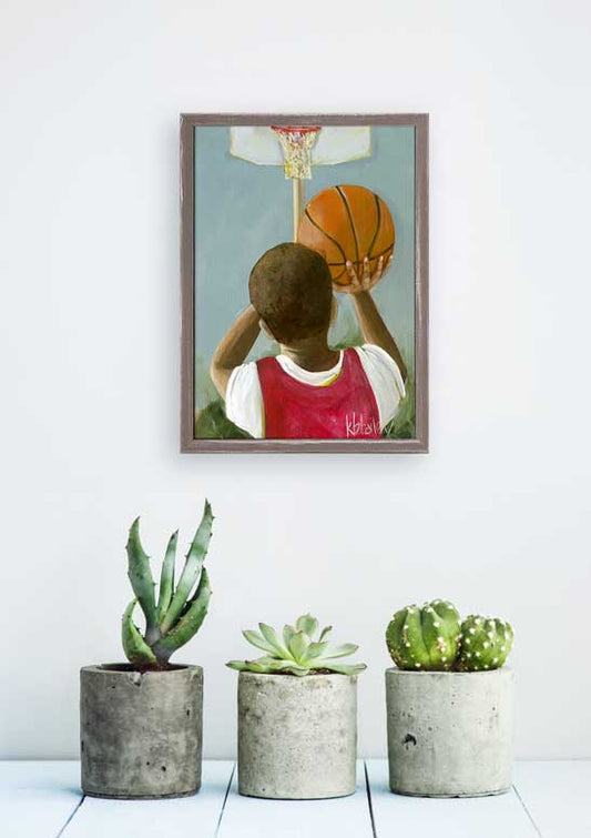 Lil' Basketball Star 1 Mini Framed Canvas