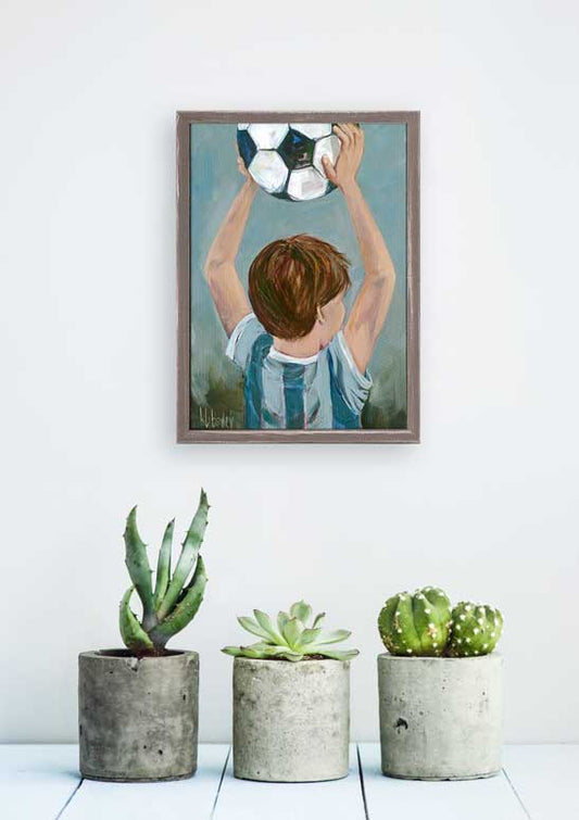 Lil' Soccer Star - Boy Mini Framed Canvas
