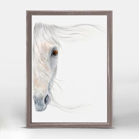 Horse Portrait 1 Mini Framed Canvas