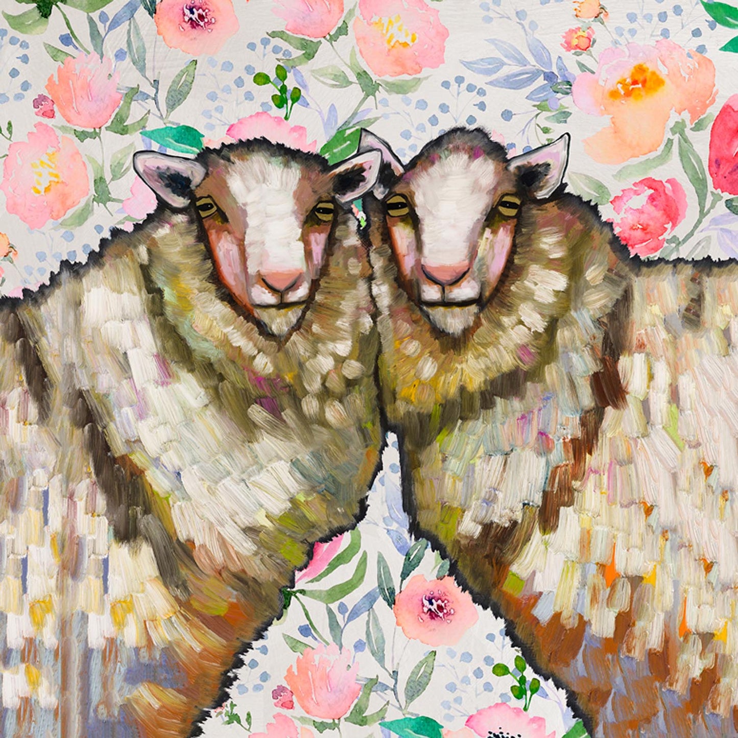 Sheep Duo Canvas Wall Art