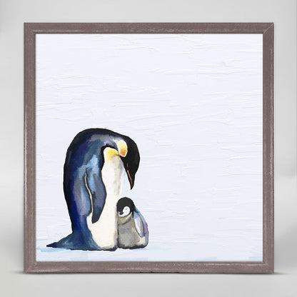 You And Me Penguins Mini Framed Canvas
