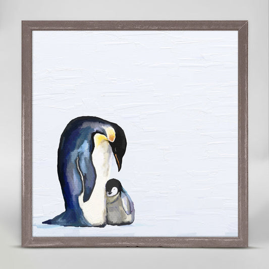 You And Me Penguins Mini Framed Canvas - GreenBox Art