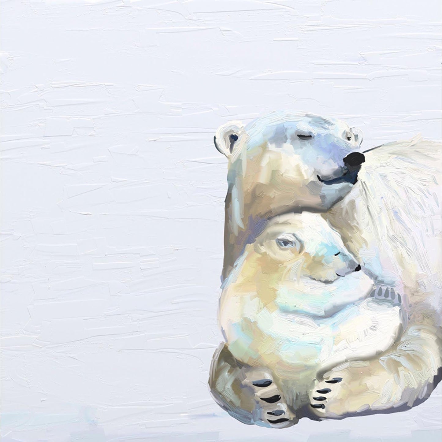 You And Me Polar Bears Canvas Wall Art