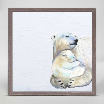 You And Me Polar Bears Mini Framed Canvas