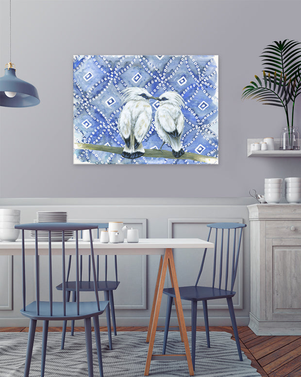 Shibori and Birds - Honeymooners Canvas Wall Art